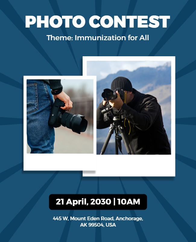 Immunization Awareness Photo Contest Flyer Template