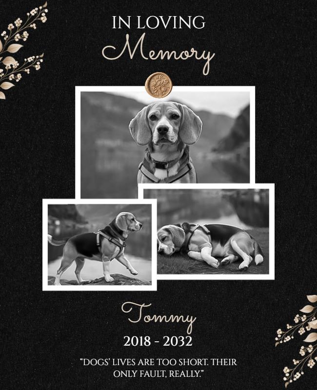 In Loving Memory Pet Poster Template