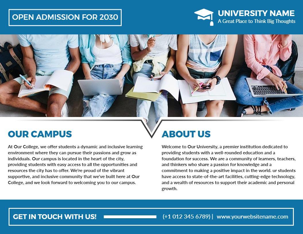 Inclusive Learning Environment College Admission Brochure Template