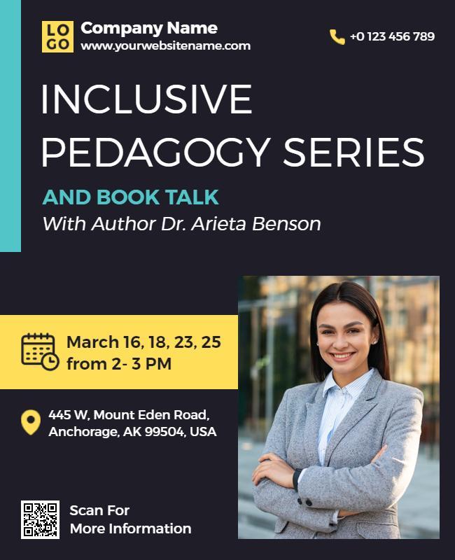 Inclusive Pedagogy Series Book Talk Flyer Template