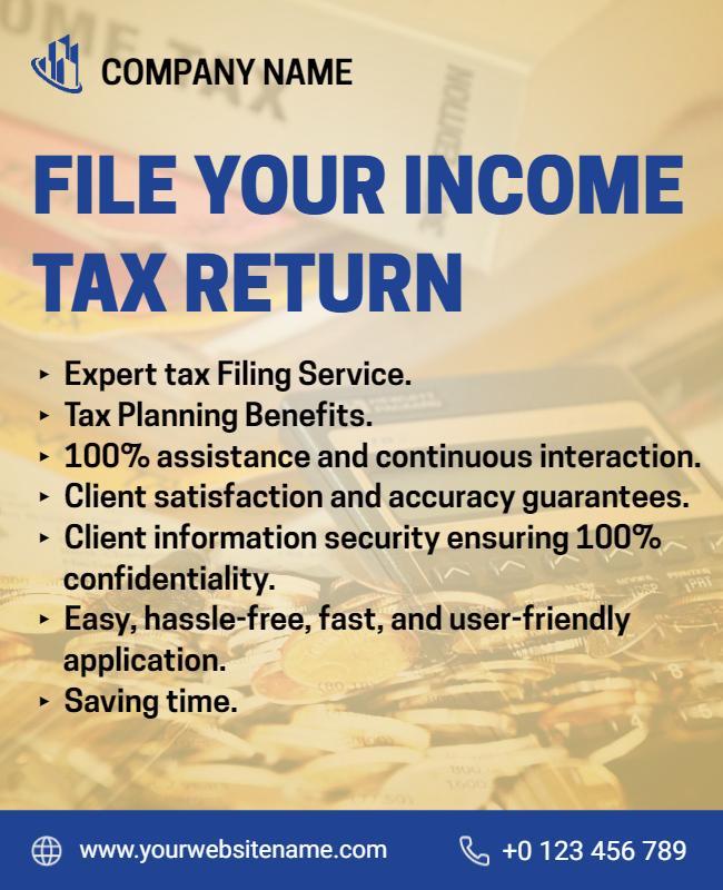 Income Tax Filing Service Flyer Template