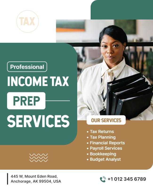 Income Tax Preparation Services Flyer Template