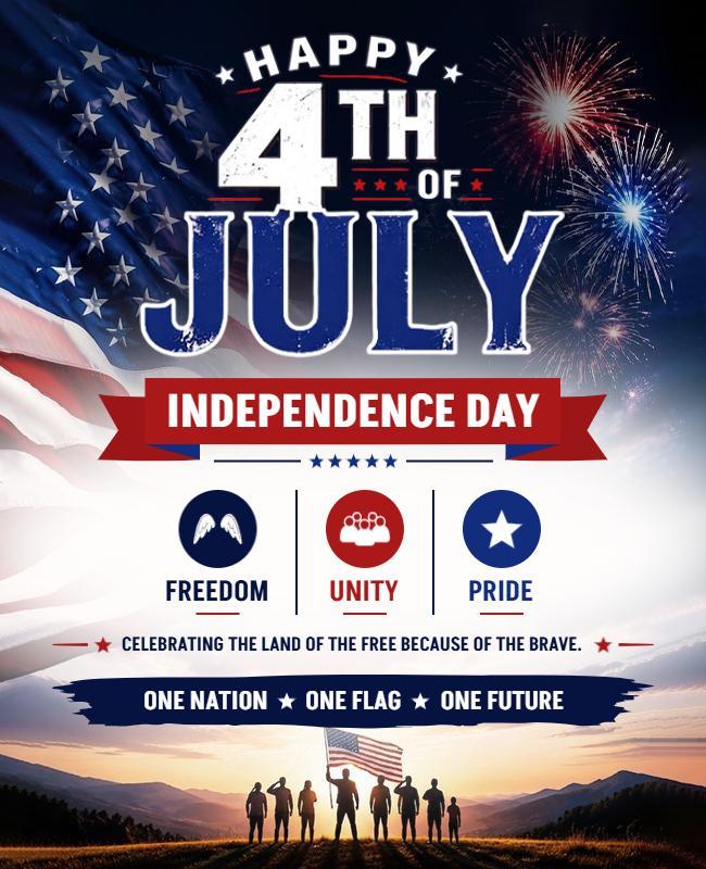 Independence Day Fourth of July Celebration Poster Template