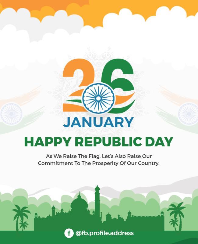 Indian Republic Day Celebration Flyer Template