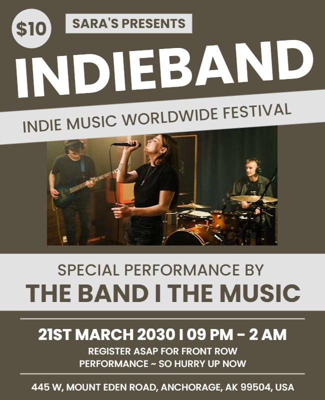 Indie Music Worldwide Festival Flyer Template