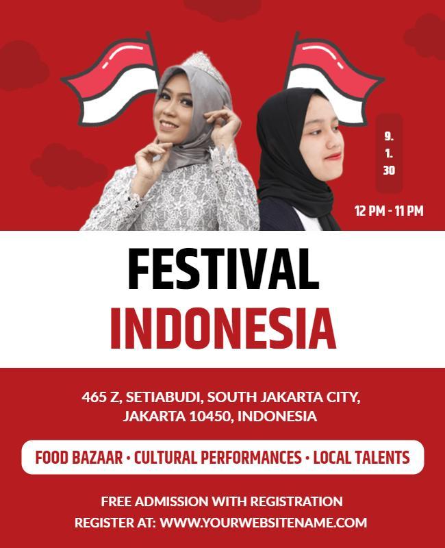 Indonesian Cultural Festival Event Flyer Template