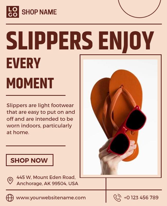 Indoor Comfort Slippers Promotion Flyer Template