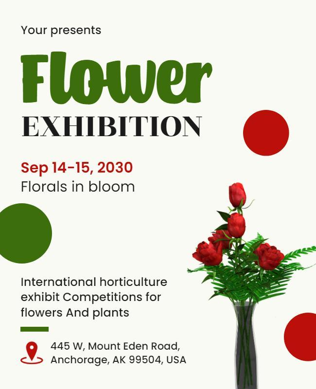 Indoor Flower Exhibition Event Flyer Template