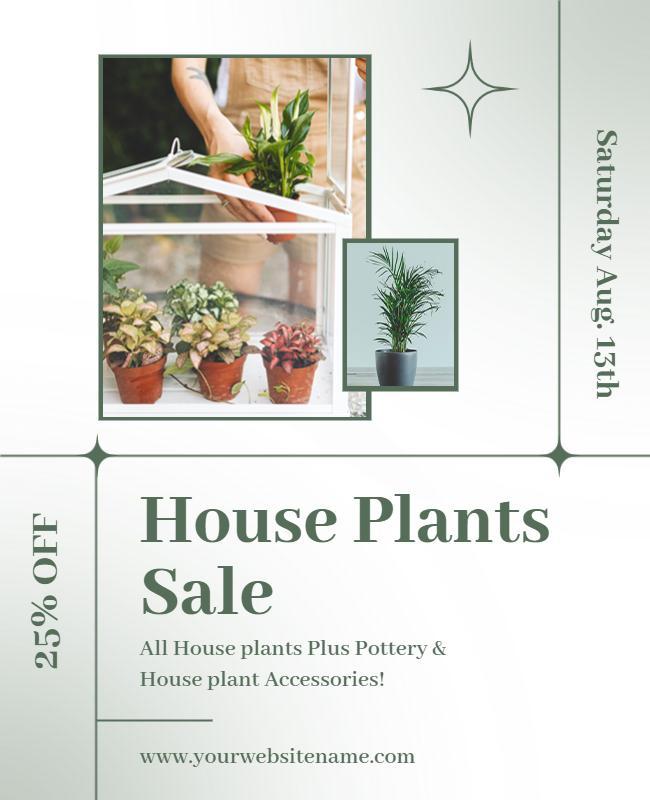 Indoor House Plants Sale Event Flyer Template