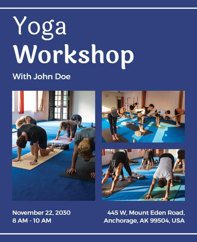 Indoor Yoga Workshop Event Flyer Template