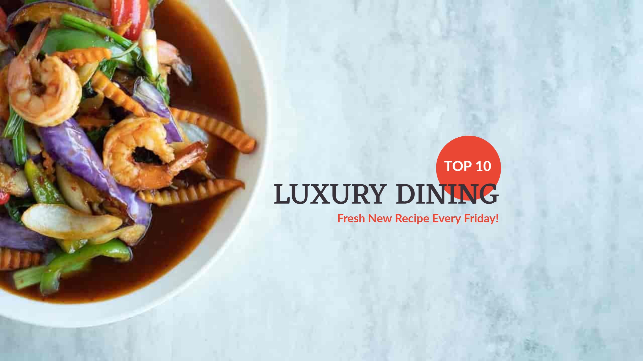 Indulgent Seafood Dish with Fresh Ingredients YouTube Banner Template