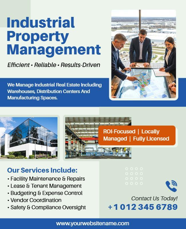 Industrial Property Management Services Flyer Template