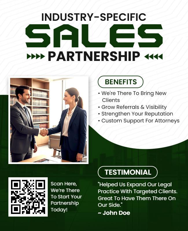 Industry-Specific Sales Partnership Flyer Template