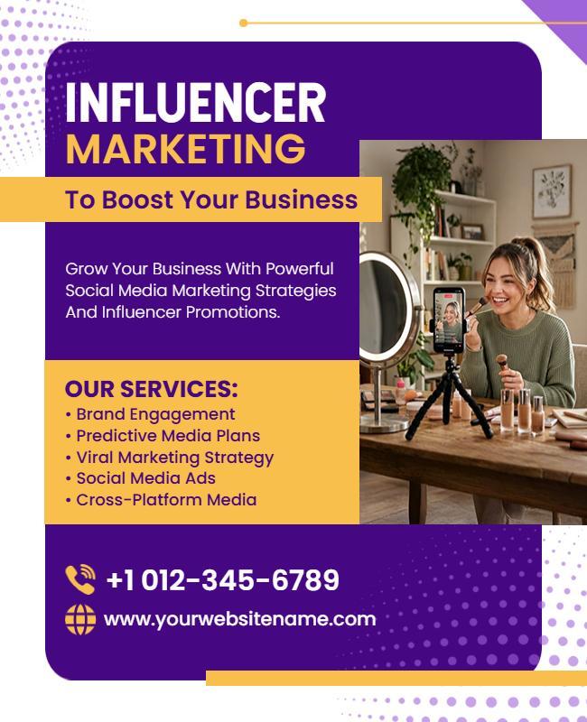 Influencer Marketing to Boost Your Business Promotion Flyer Template