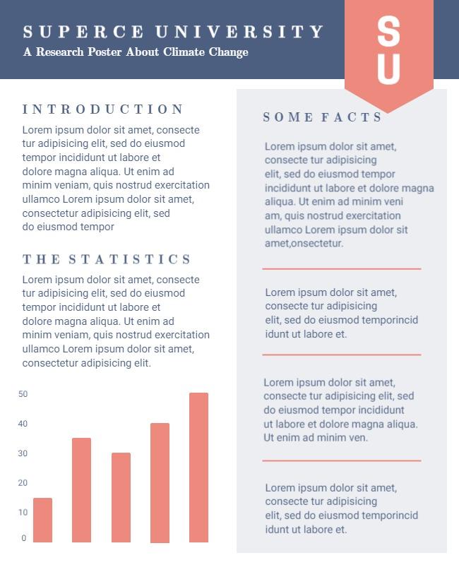 Informative Academic Climate Change Research Poster Template
