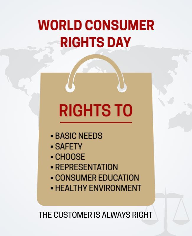 Informative Consumer Rights Advocacy Awareness Day Poster Template