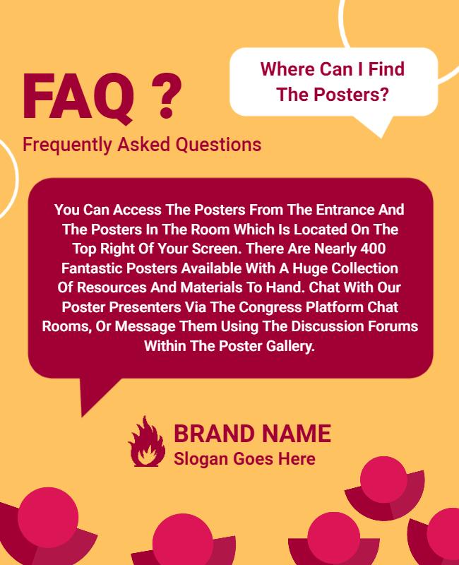 Informative FAQ Guidance on Finding Posters Poster Template