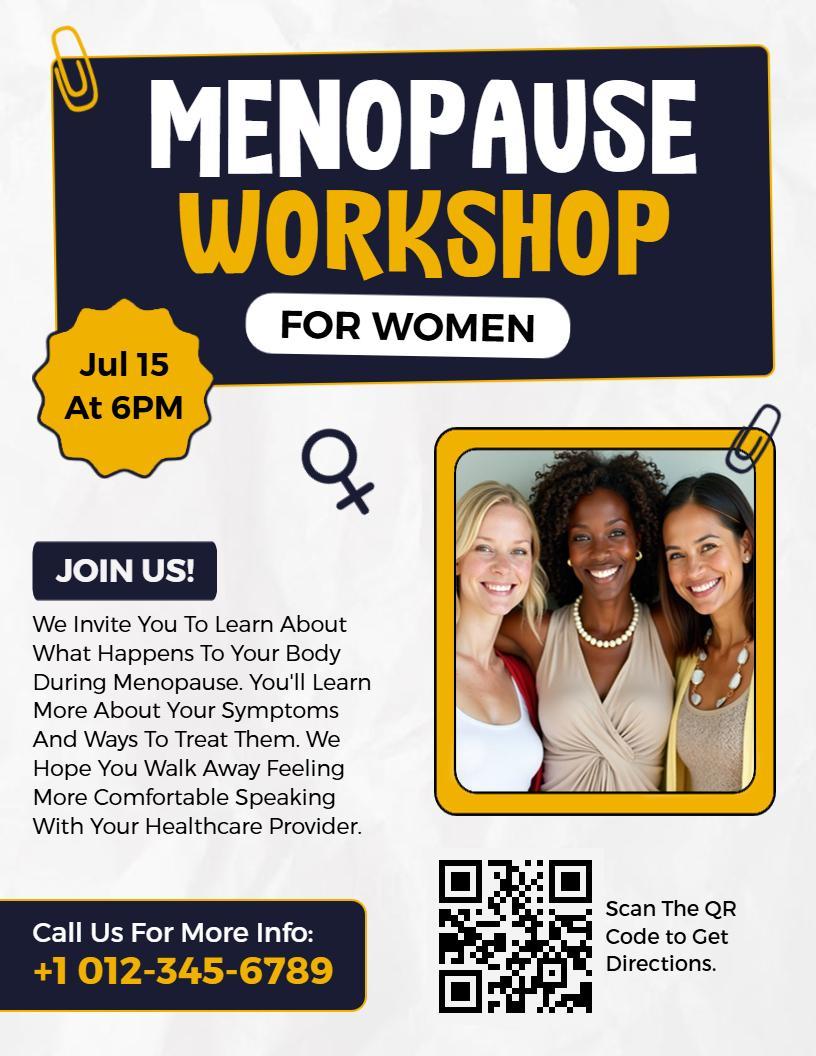Informative Menopause Workshop for Women Flyer Template
