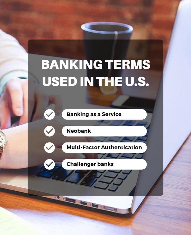 Informative Modern Banking Terms Used in the U.S. Poster Template