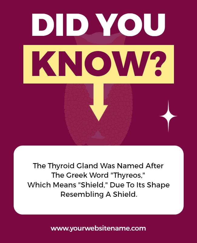 Informative Purple Did You Know? Health Facts Poster Template