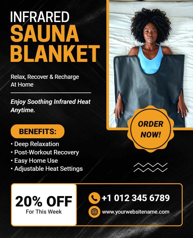 Infrared Sauna Blanket Promotion Flyer Template