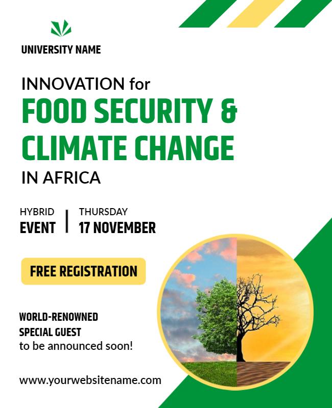 Innovation for Food Security in Africa Flyer Template