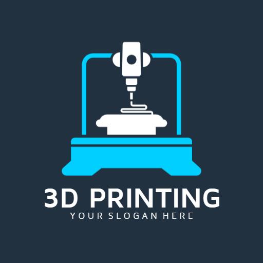 Innovative 3D Printer Design Showcasing Modern Technology Logo Template