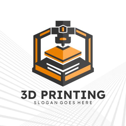Innovative 3D Printer Design Showcasing Printing Technology Logo Template