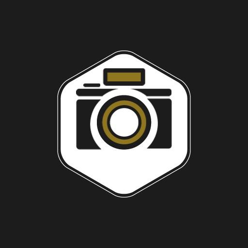 Innovative Black and White Photography Iconic Camera Logo Template