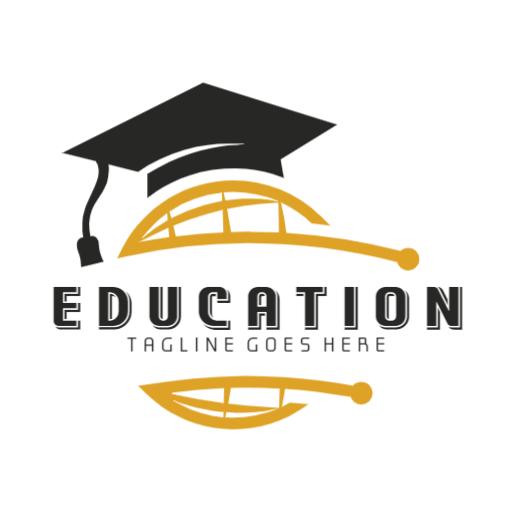 Innovative Black Graduation Cap Representing Education Logo Template