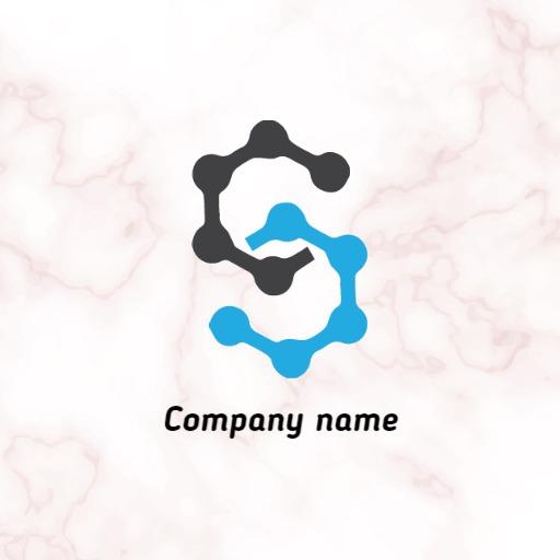 Innovative Blue and Black Design Representing Industrial Sector Logo Template