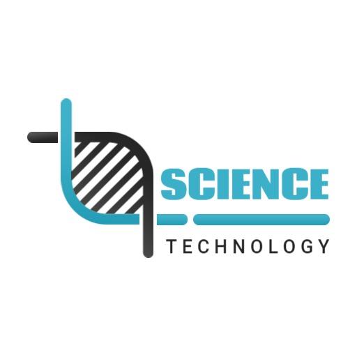 Innovative Blue and Black Science Technology Logo Template