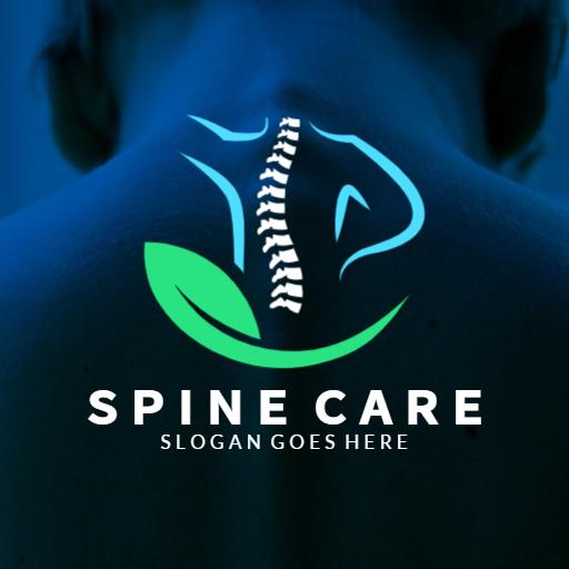 Innovative Blue and Green Spine Care Healthcare Logo Template