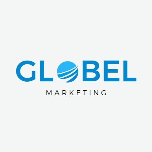 Innovative Blue Globe Design Representing Global Marketing Logo Template