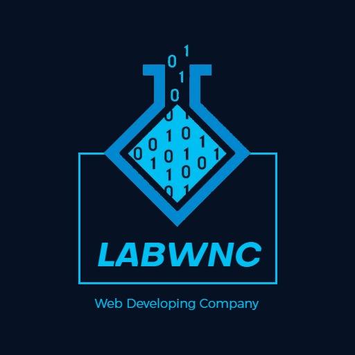 Innovative Blue Laboratory Design Representing Website Development Logo Template