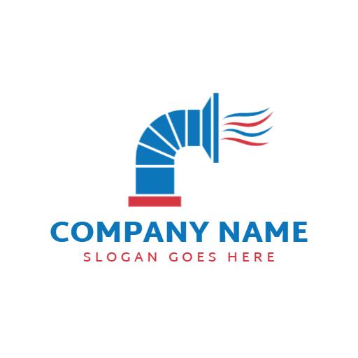 Innovative Blue Pipe Design for Modern Company Logo Template
