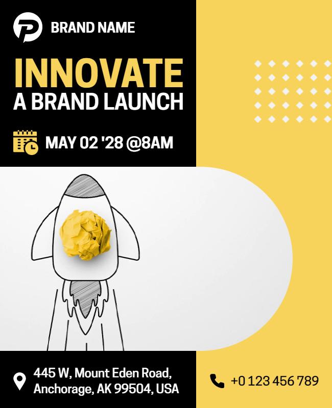 Innovative Brand Launch Event Flyer Template