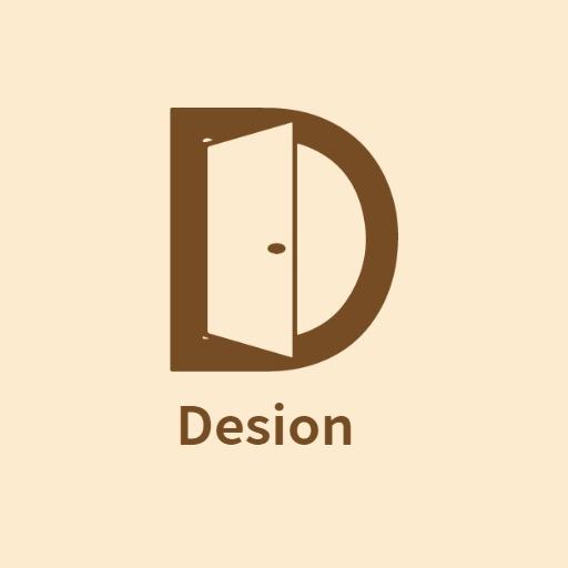 Innovative Brown Design with Door Symbolizing Architecture Logo Template