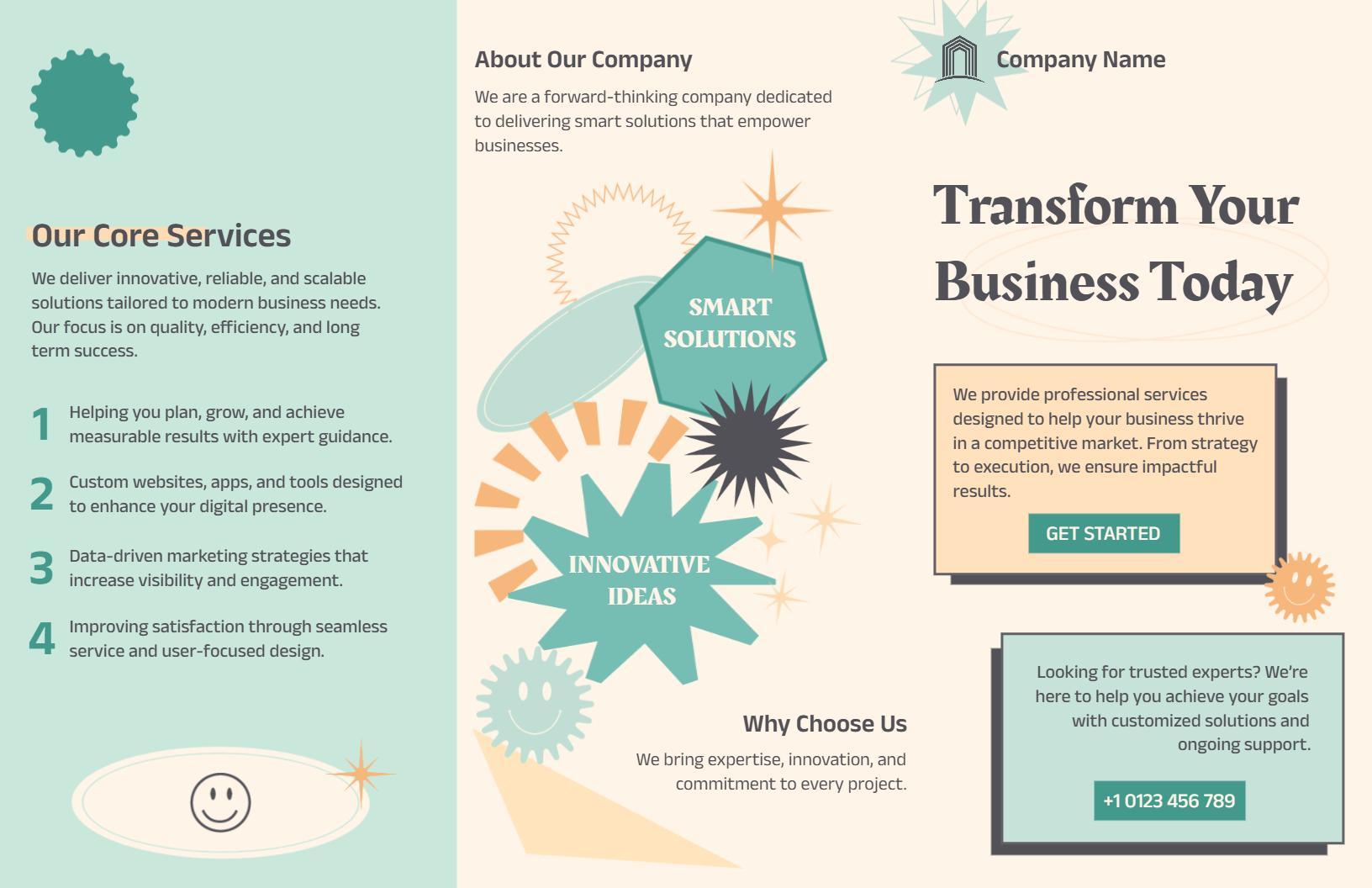 Innovative Business Solutions and Services Company Brochure Template