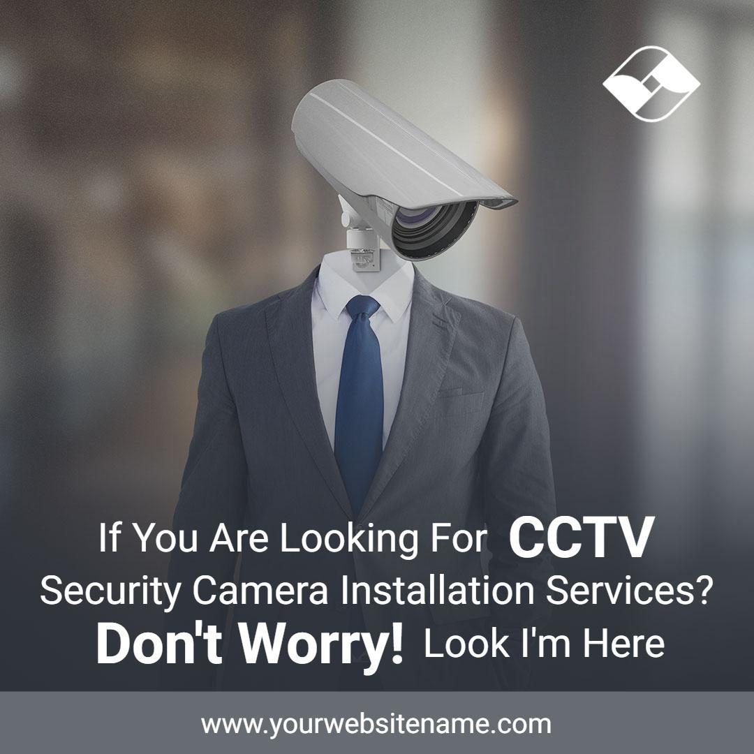 Innovative CCTV Security Camera Installation Services Ad Template
