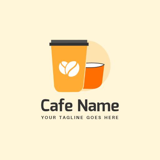 Innovative Coffee Cup Design for Cozy Cafe Experience Logo Template