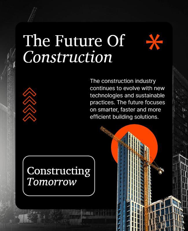 Innovative Construction Technologies Event Poster Template