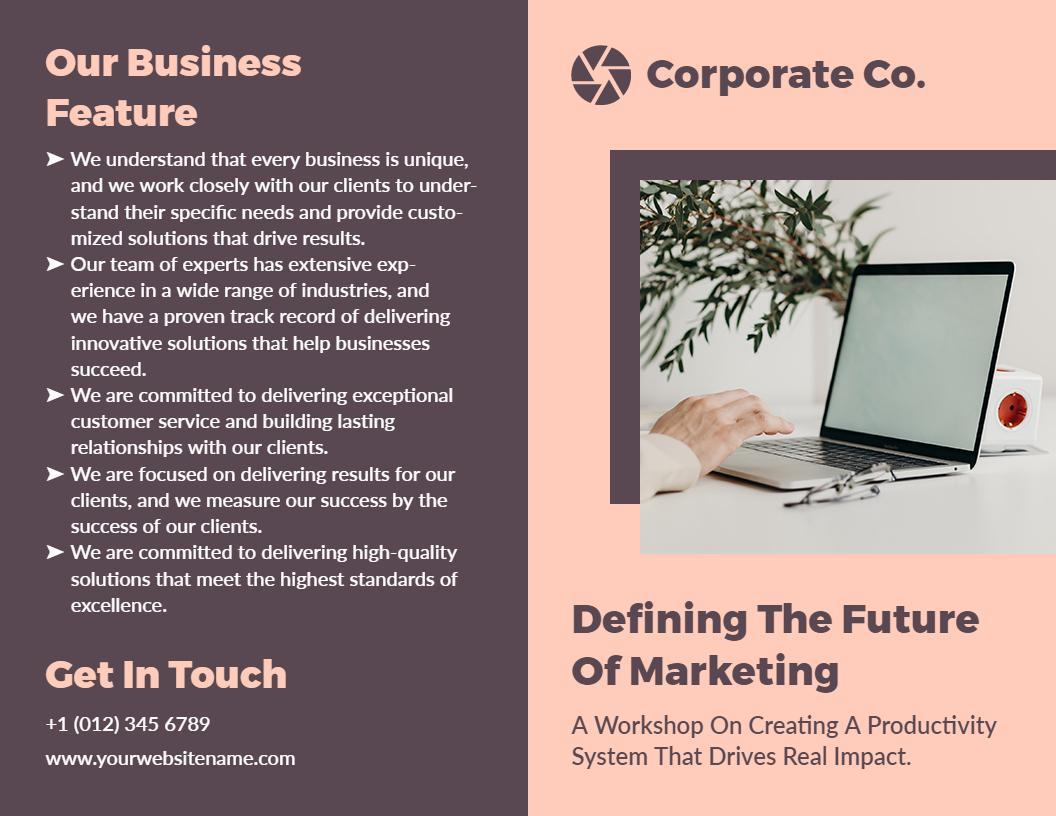 Innovative Corporate Marketing Solutions Presentation Brochure Template