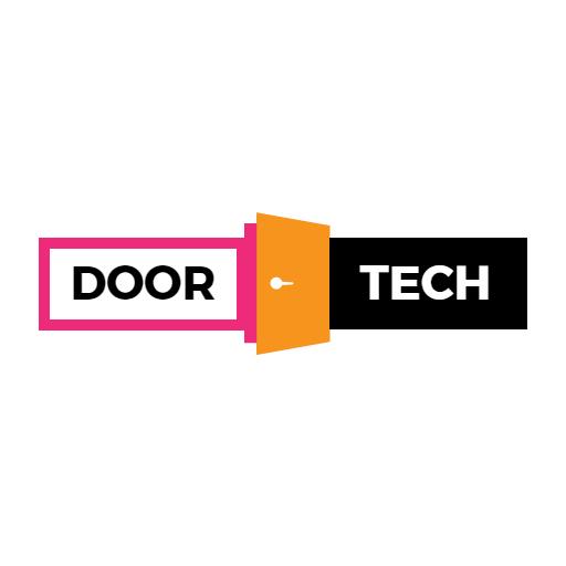 Innovative Door Design Featuring Tech Elements Logo Template