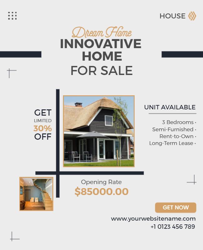 Innovative Dream Home for Sale Flyer Template