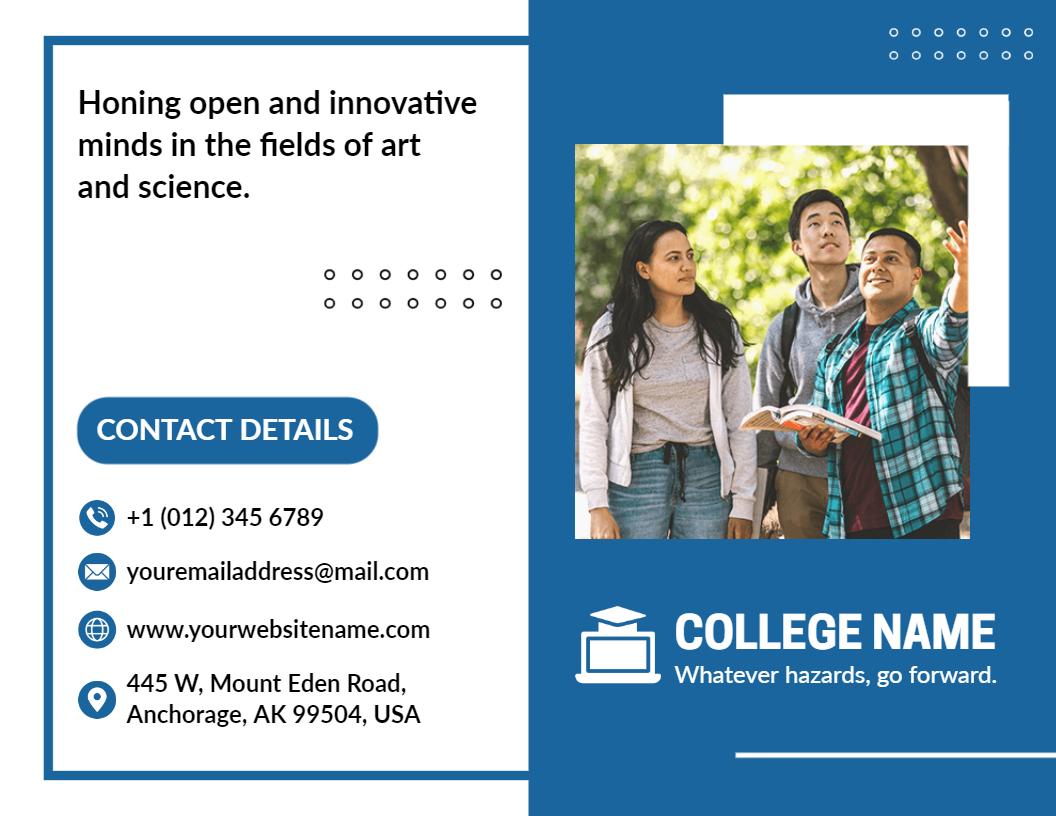 Innovative Education College Art and Science Brochure Template