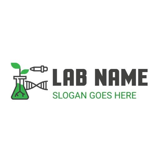 Innovative Green Laboratory Techniques for Modern Agriculture Logo Template