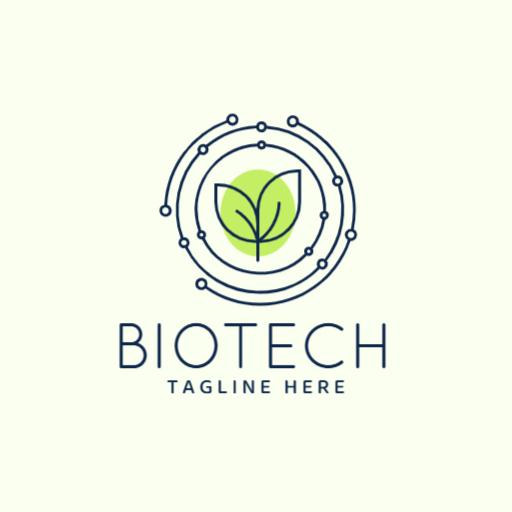 Innovative Green Leaf Design Representing Biotech Solutions Logo Template