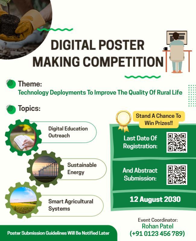 Innovative Green Technology for Rural Life Improvement Poster Template