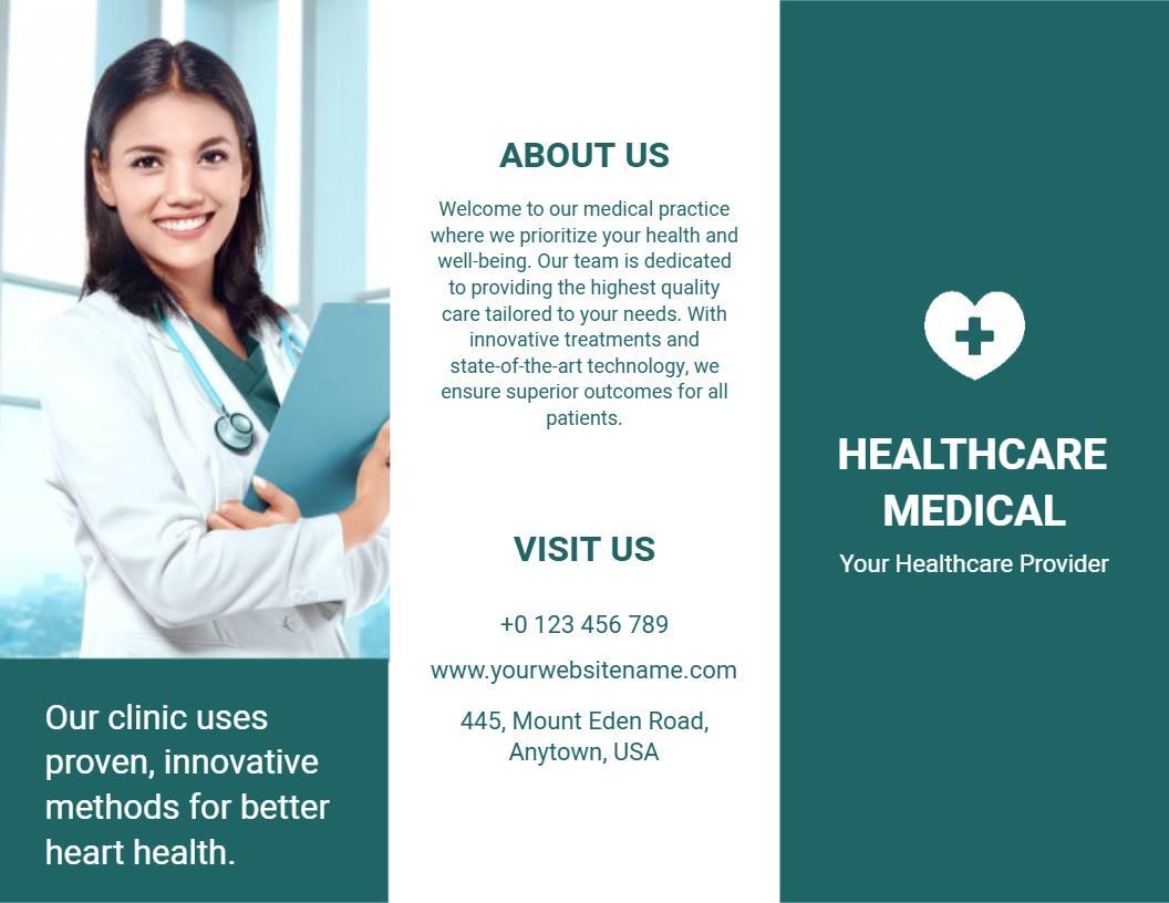 Innovative Heart Health Medical Services Brochure Template
